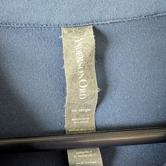 AndersonOrd Men's Blue Performance Polo Shirt XXL - Picture 2 of 7